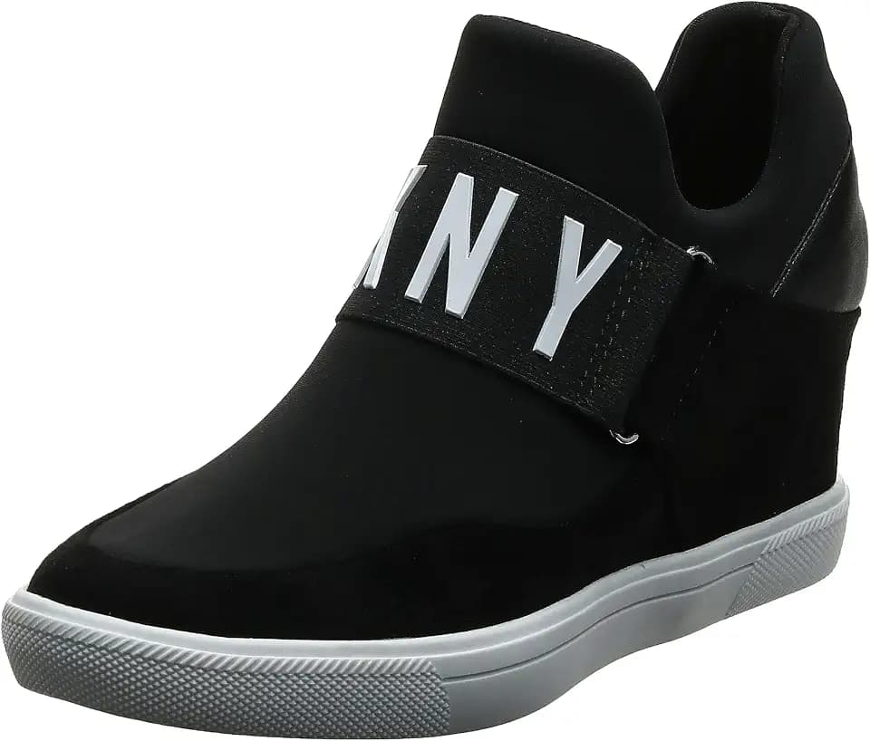 DKNY Women's Cosmos Everyday Wedge Sneaker Logo Shoes