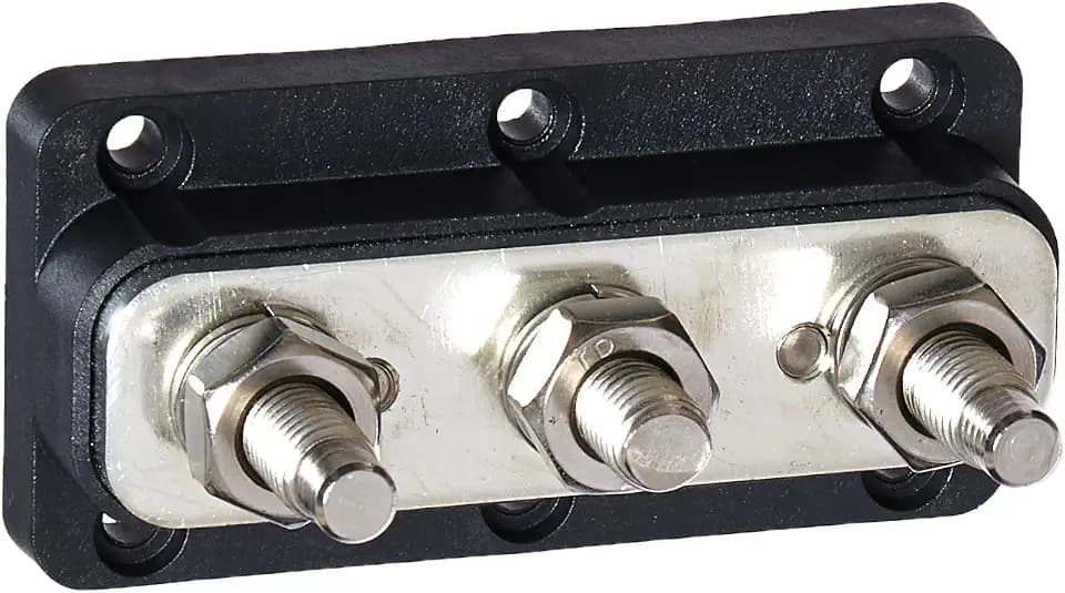 BEP Marinco Power Products 650A 3 Stud Buss Bar,black