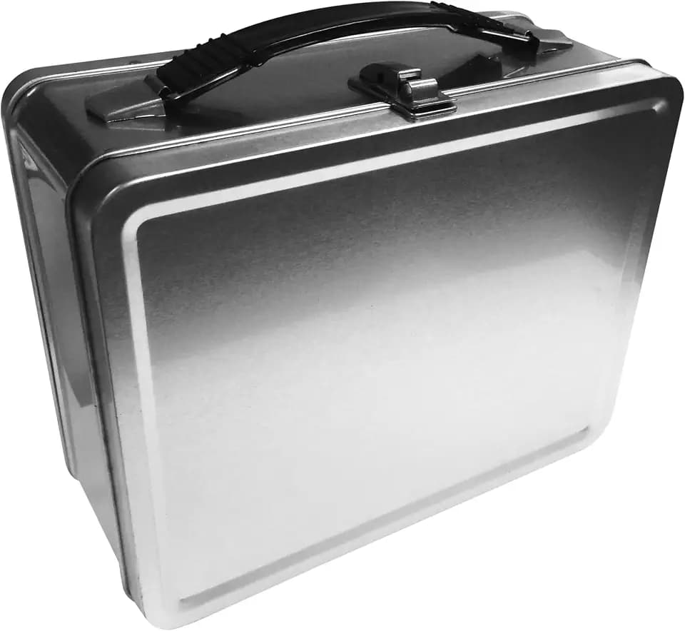 AQUARIUS DIY Large Fun Box - Do It Yourself Style - Easy to Decorate - Sturdy Tin Storage Box with Plastic Handle & Embossed Front Cover