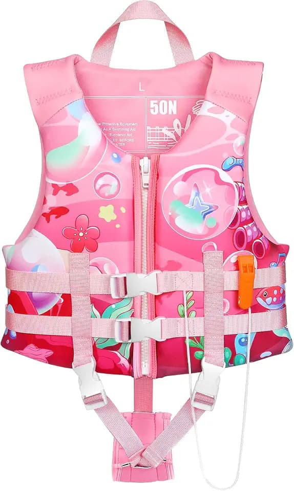 Toddler Swim Vest, Kids Swimming Floaties Jacket for 20-30-40-50 lbs