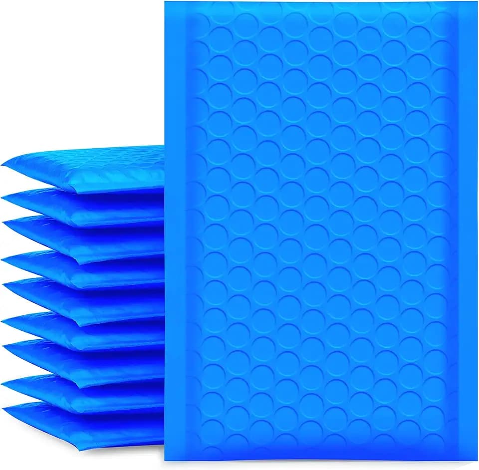 UCGOU Bubble Mailers 4x8" Blue 50 Pack Usable Size 4x7" Padded Envelopes