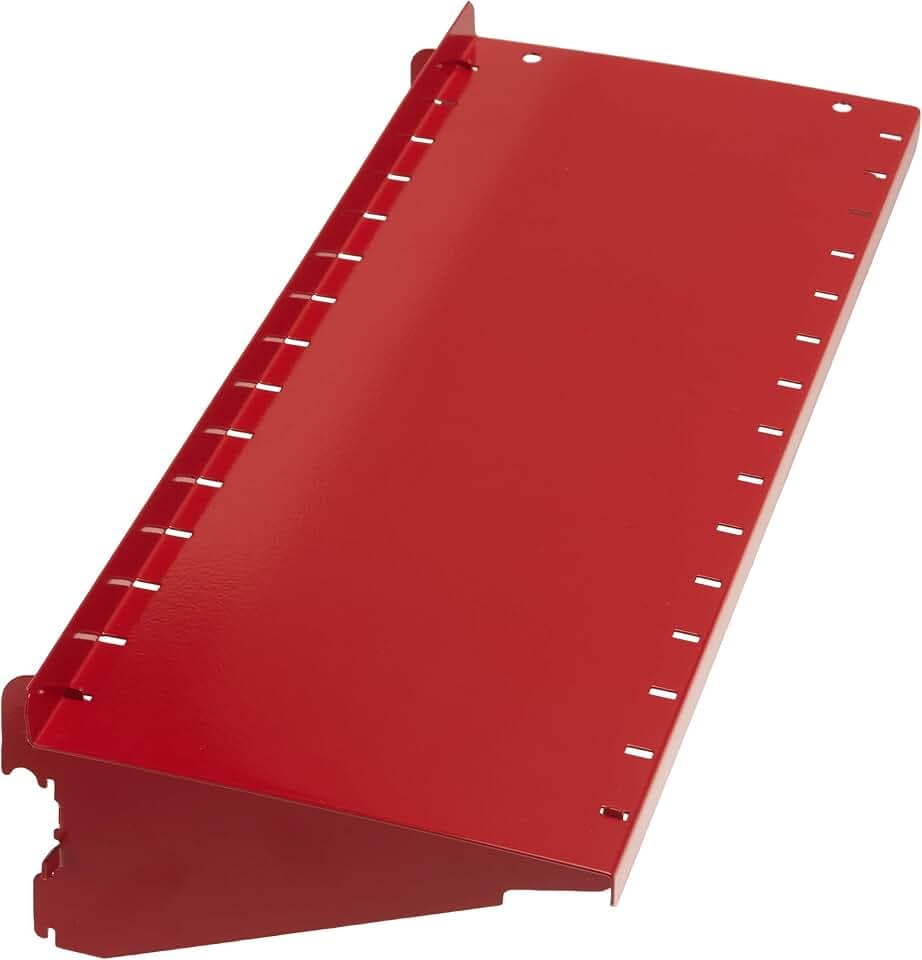 Wall Control Shelf 6in Deep Pegboard Shelf Assembly Pegboard and Slotted Tool Board - Red