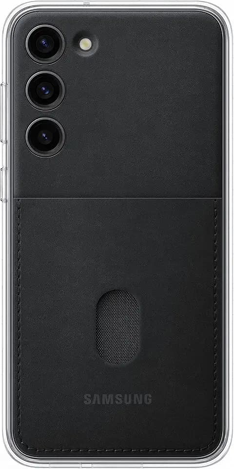 Samsung Frame Smartphone Case EF-MS916 für Galaxy S23+, Handy-Hülle, Durchsichtig, Kratzfest, Rahmen, Kartenfach, Black