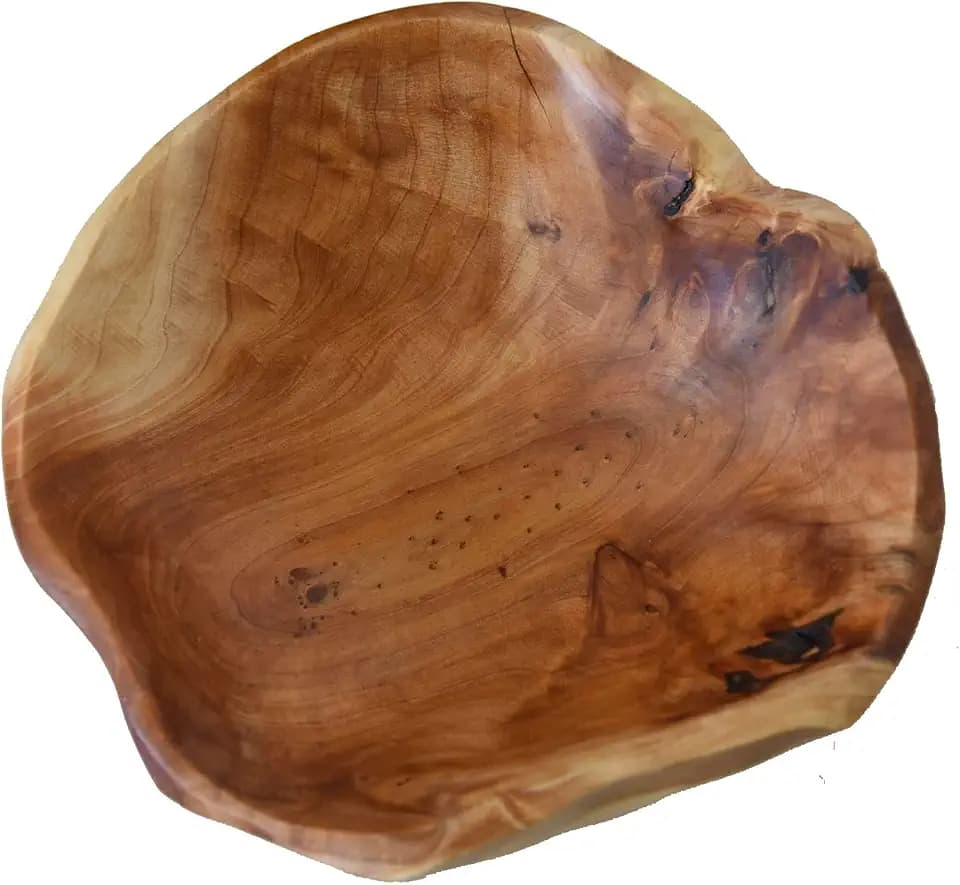 Creative Wood Bowl - Root Carved, Handmade, Natural Real Wood Candy Serving Bowl (9"-10")