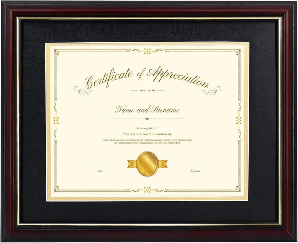 8.5x11 Document Certificate Frame for Degree/Photo