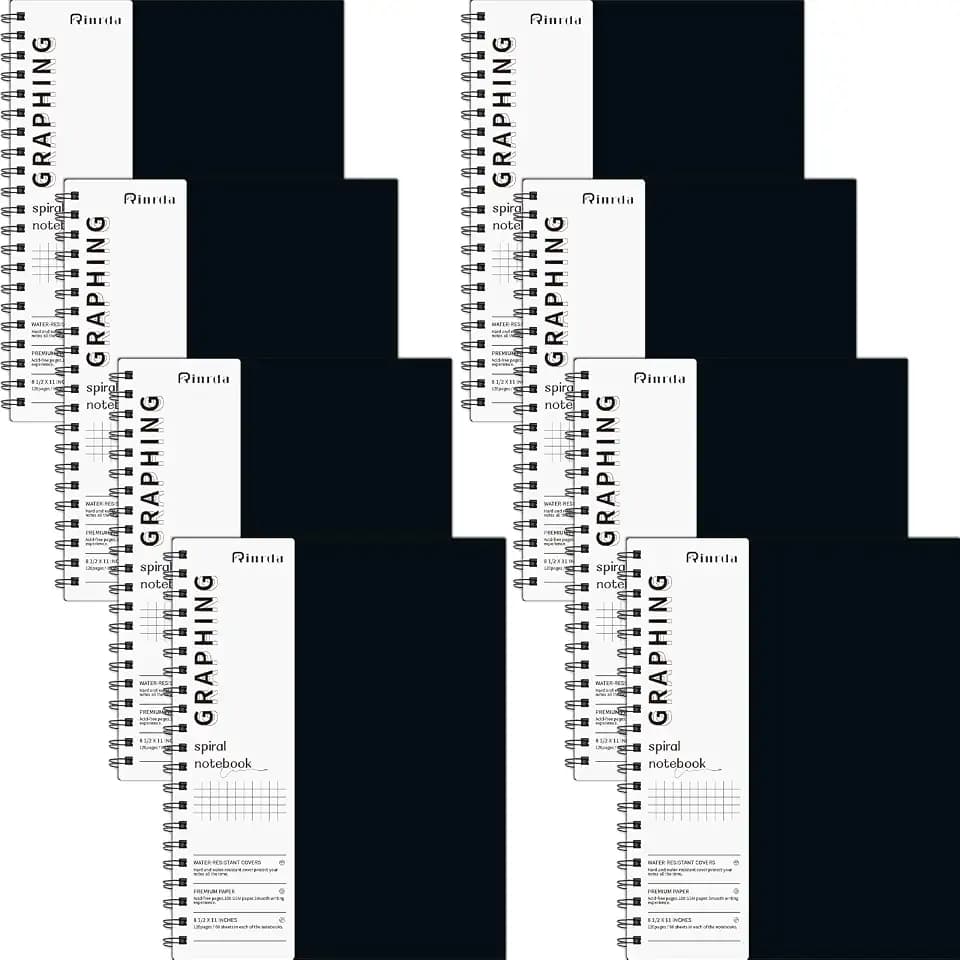 Graph Paper Notebook Spiral Notebook 8.5" x 11"