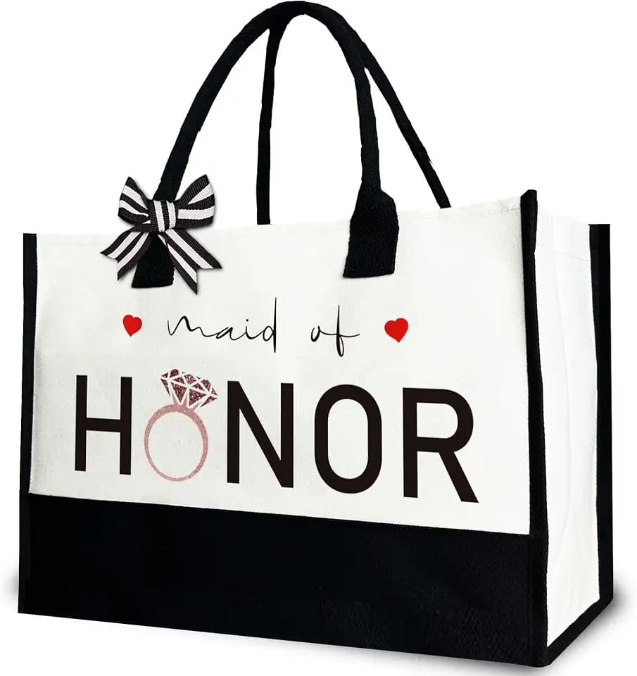 Maid of Honor Tote Bag, Wedding Maid of Honor Gift for Bridesmaid