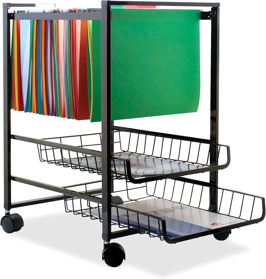 AVT34075 - Advantus Mobile File Cart w/Sliding Baskets
