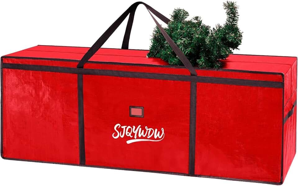 Christmas Tree Storage Bag 7.5 ft for Holiday Tree Storage - Red