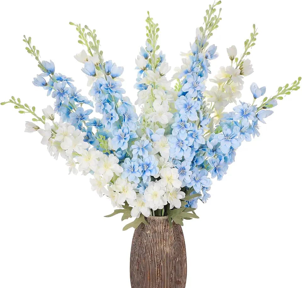 10 Pcs Delphinium Artificial Flowers for Decoration, Larkspur