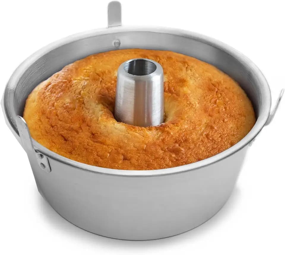 Fox Run Angel Food Cake Pan, Removable Bottom, Aluminum 9.75" Tube Cake Pan