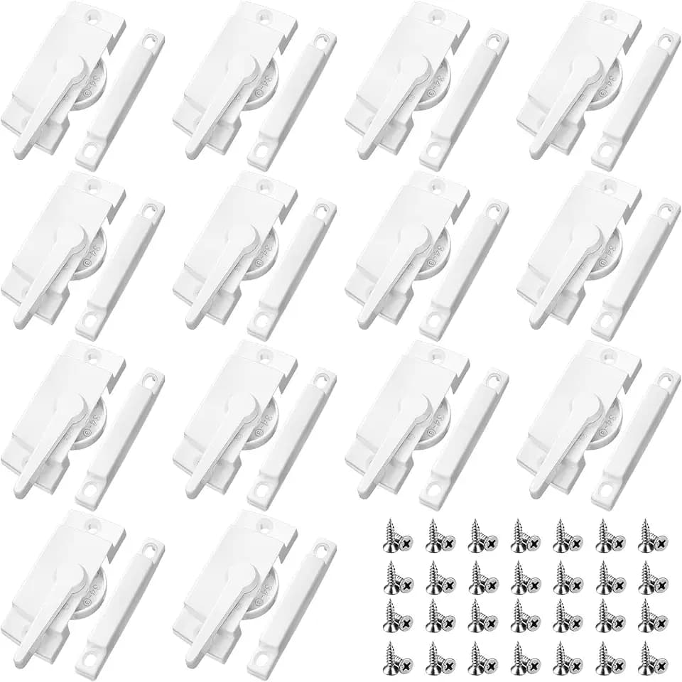 Qunclay 14 Pack Window Sash Lock, 2 Inch Hole Cam Action Latch Keeper