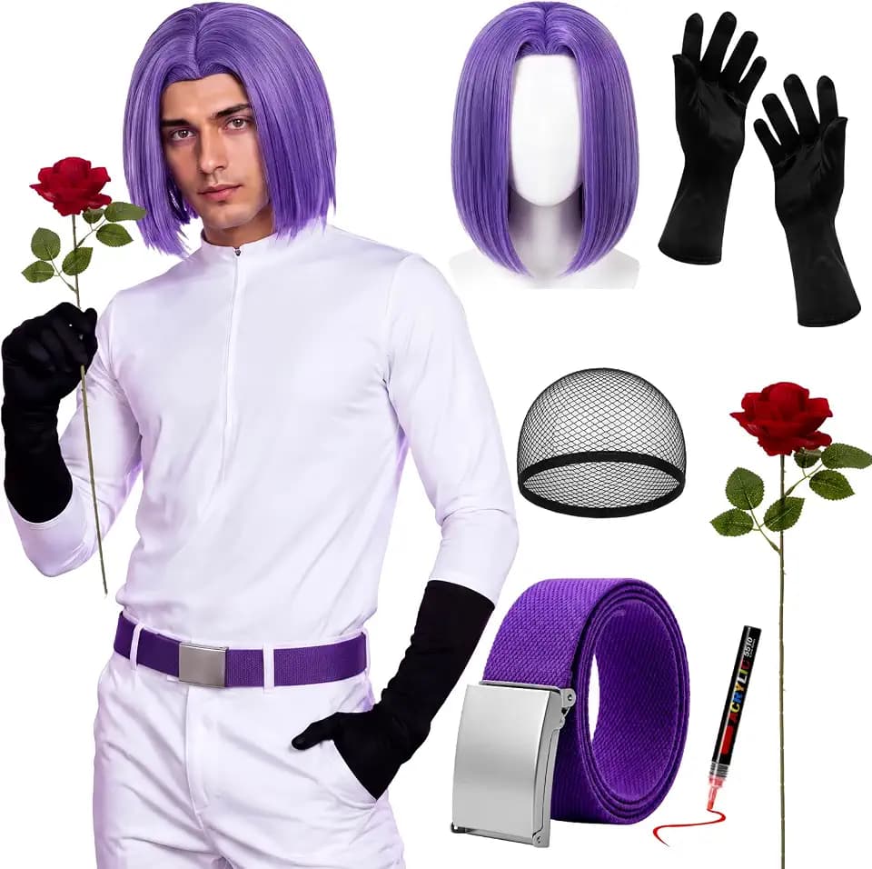 Maiteenly 5 Pcs Halloween Cosplay Costume for Adults Team Anime Costume