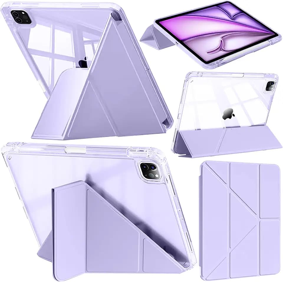 Hülle für iPad Air 13 Zoll M4/M3/M2, iPad Pro 12.9 Zoll Lila
