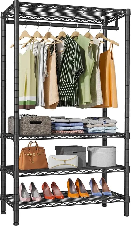 VIPEK V1 Wire Garment Rack, 4-Tier Clothes Rack, Freestanding Closet, Black