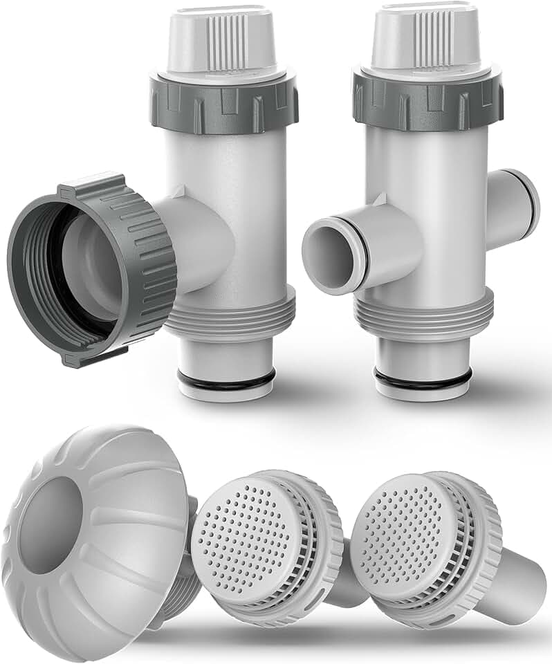 POOLHACKER Above Ground Pool Parts Kit with Plunger Valve & Ports