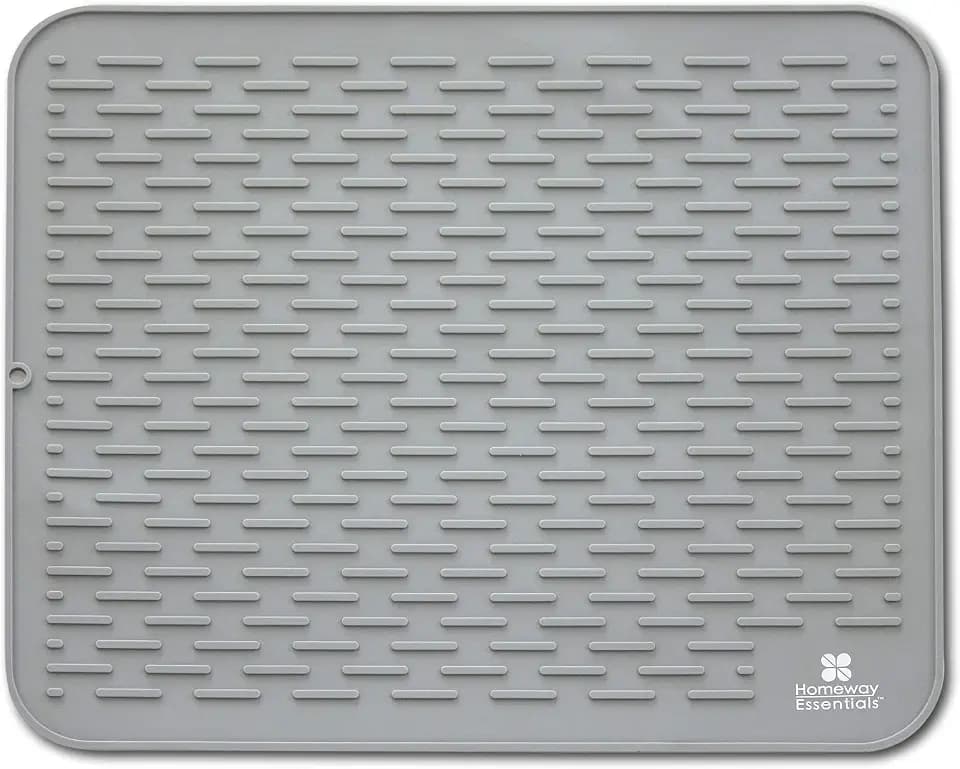 Silicone Dish Drying Mat - 30 x 24 - 3XL Large Dish Drying Mat, Counter top Mat, Dish Draining Mat, Sink Mat, Large Silicone Trivet (3XL, GREY)