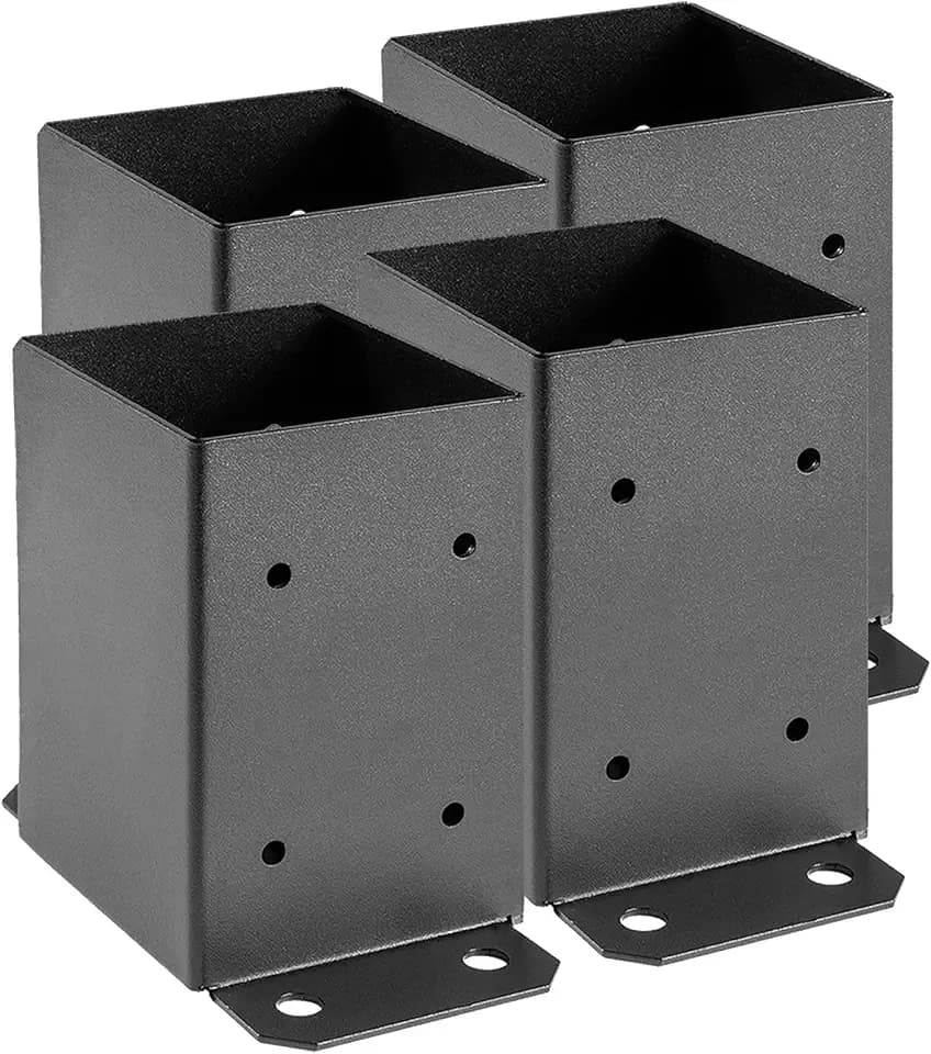 4x4 Post Base 4 Pcs, Deck Post Base,Heavy Duty Post Anchor Brackets