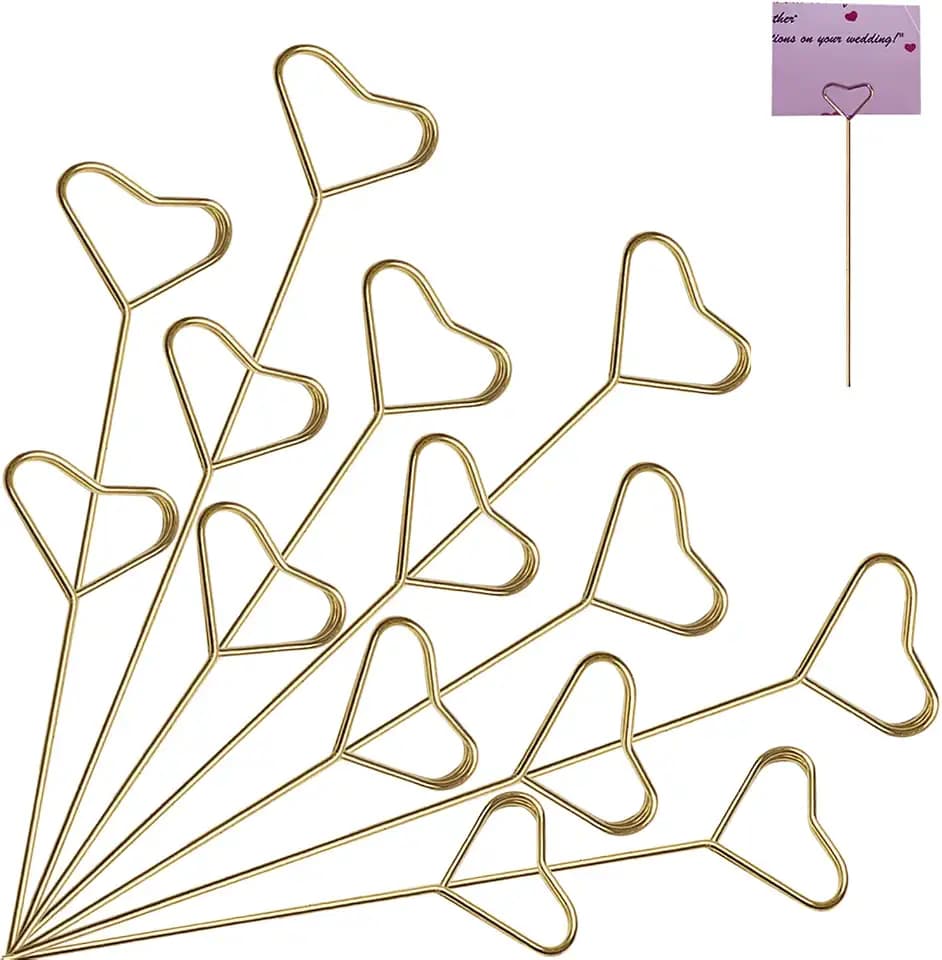 40Pcs 12 Inch Floral Pick Card Holder Flower Arrangement Holder (Heart)