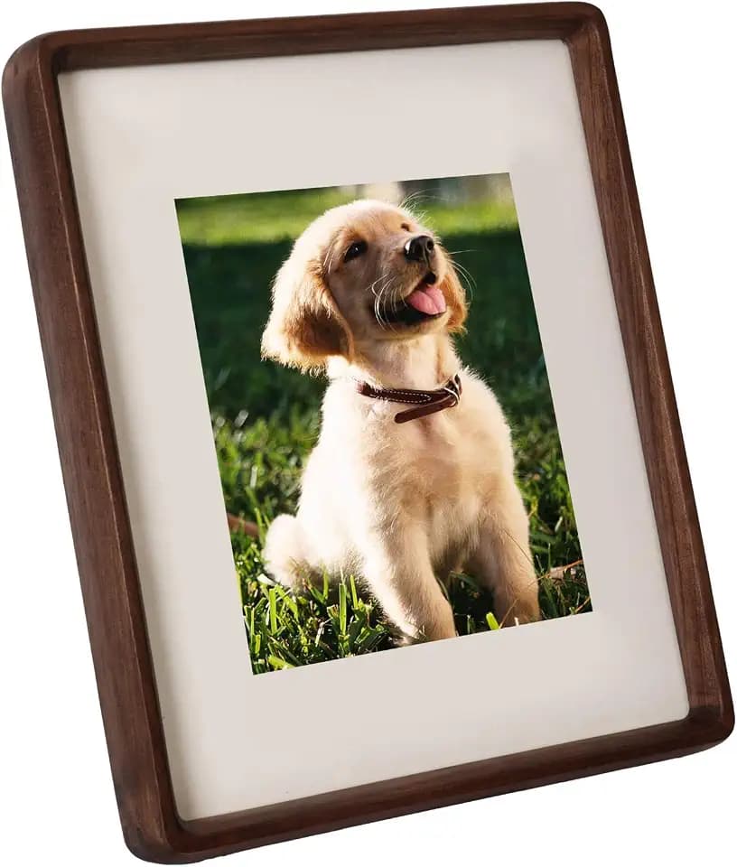 16x20 Picture Frame with Mat for 11x14 Photos, Walnut Wood