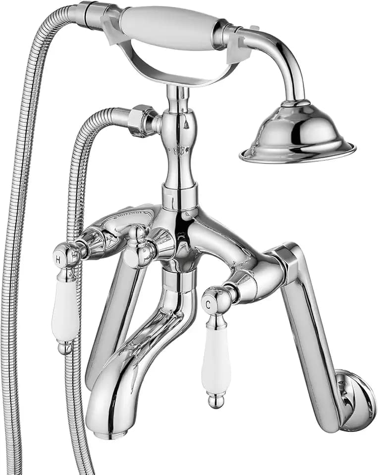 gotonovo Clawfoot Tub Faucet & Hand Shower 2.2’’ Adapter,Polished Chrome