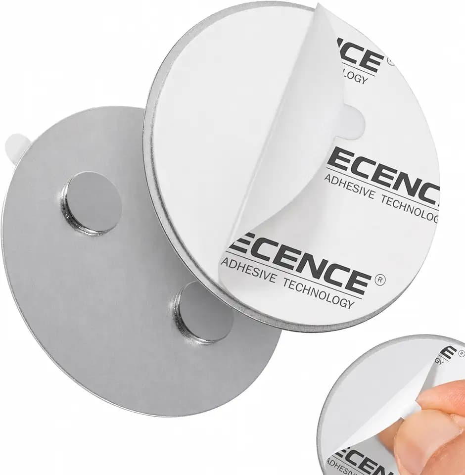 ECENCE Rauchmelder Magnethalter 5 Stück selbstklebend Ø 50mm