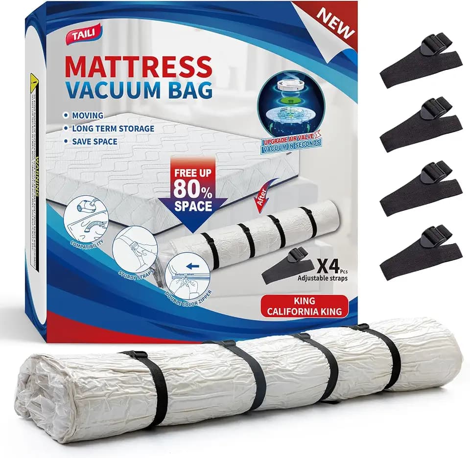 TAILI Mattress Vacuum Bag,King/Califonia King Storage Bag for Memory Foam