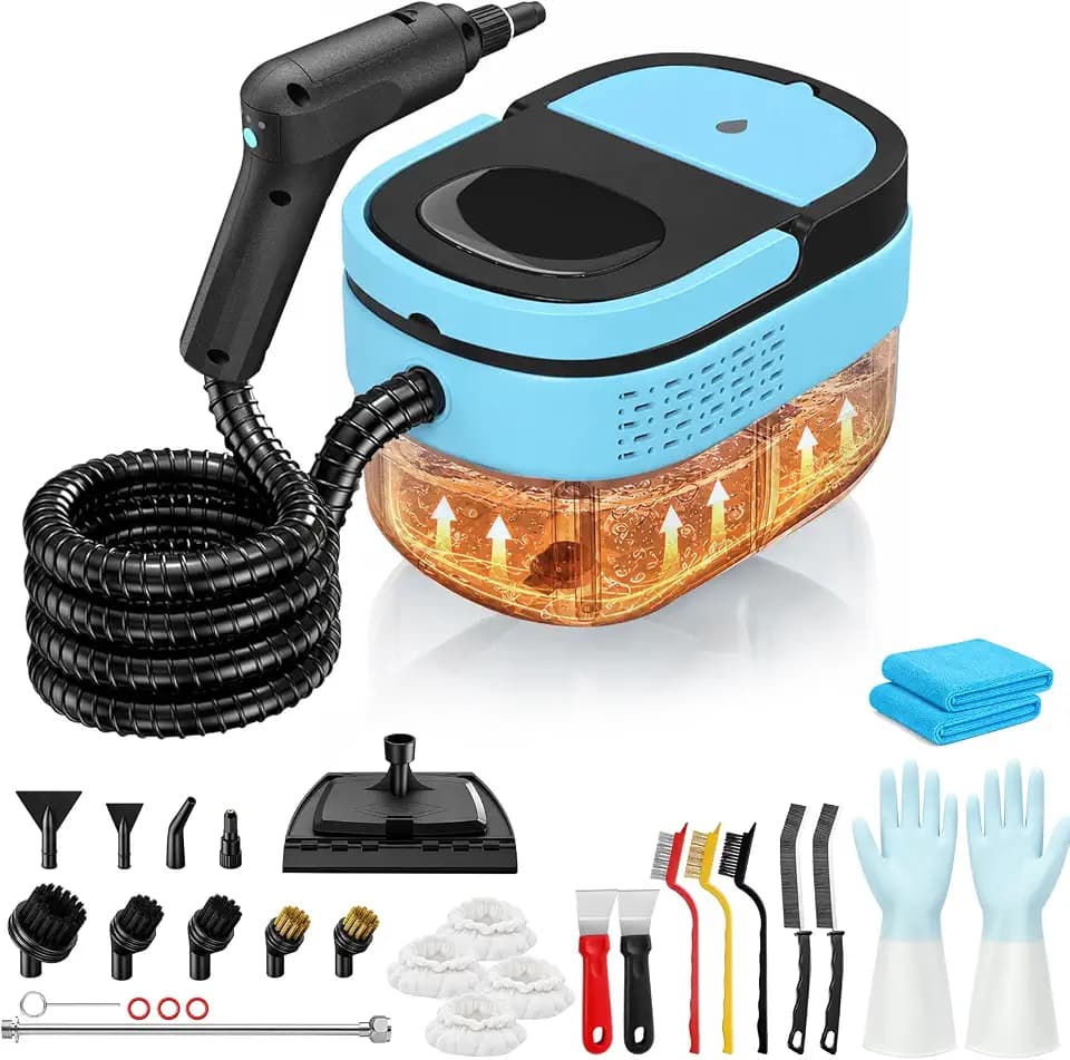 2500W Steam Cleaner,1.6L Tank,15s Heat-Up,3-Level Handle,Home Car Steamer
