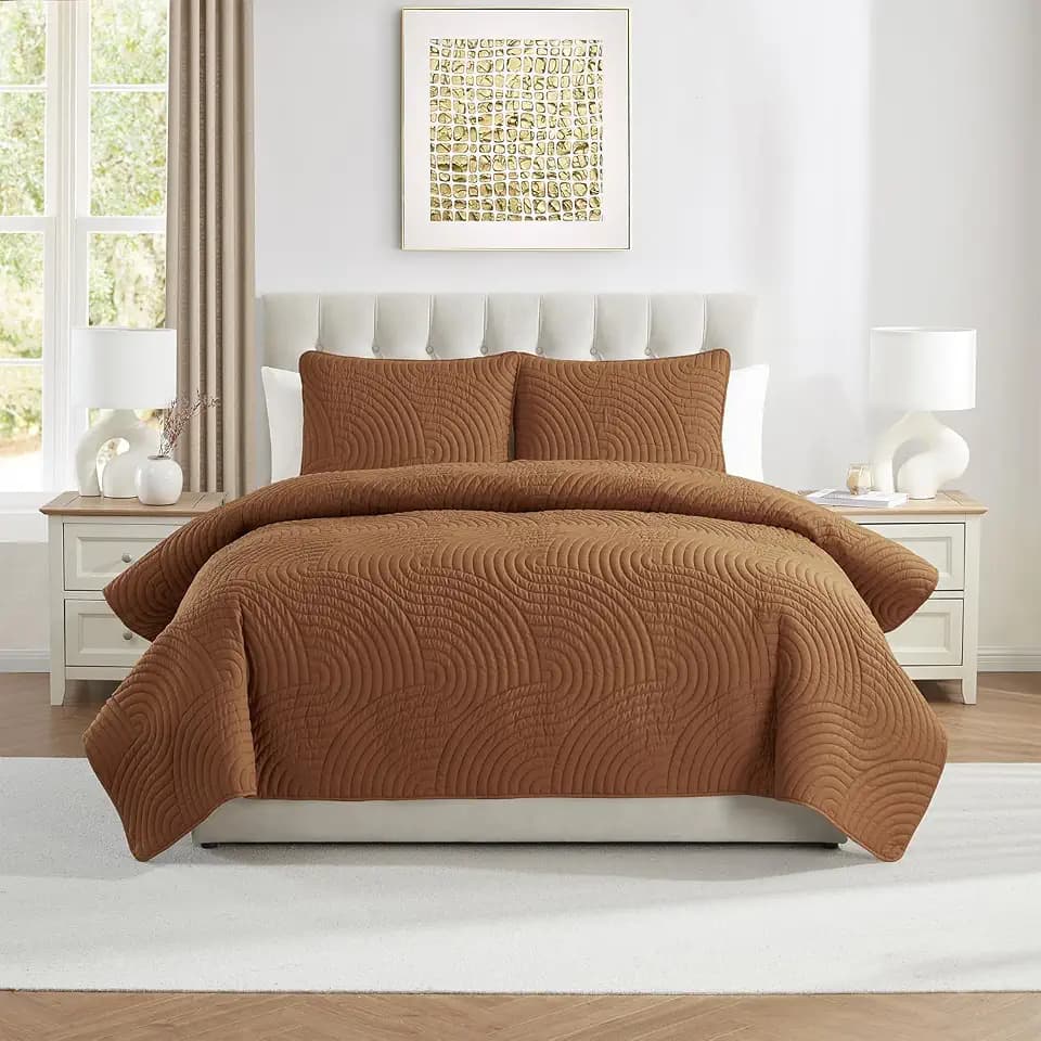 VCNY Home Sands Pinsonic Bedding Set, King 3-Piece, Orange