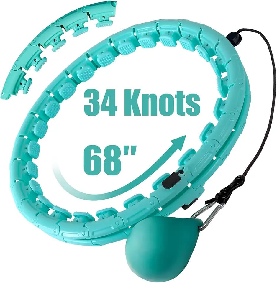 OurStarry 34 Knots Weighted Workout Hoop Plus Size, Smart Waist Exercise Ring for Adults Weight Loss