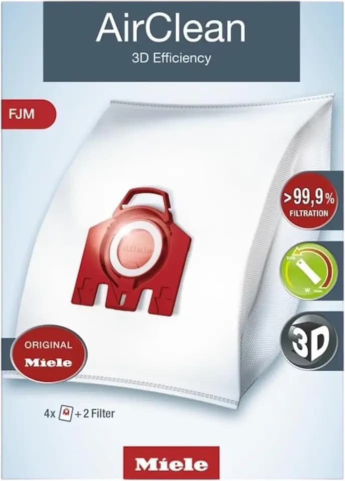 Miele FJM Vacuum Cleaner Bags, 4-Pack for Select Canister Vacuums