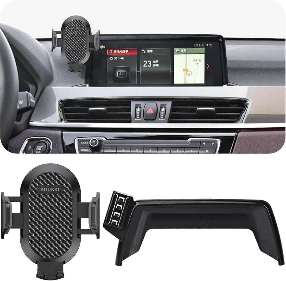 Kfz-Handyhalterung passend für BMW X1 2016–2022/X2 2018–2023 (nur passend für 21,6 cm (8,8 Zoll) Bildschirm), Dicke Hüllen, Handyhalterung für 11,9–17,8 cm (8,8 Zoll) große Handys