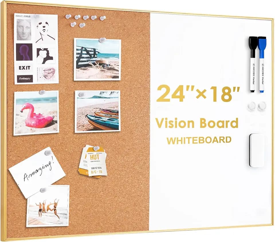 ARCOBIS Cork Board White Board Combo
