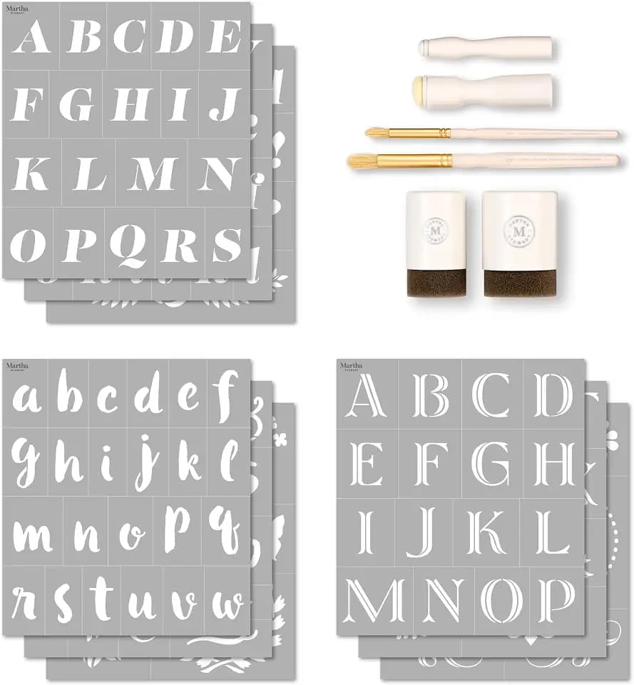 Martha Stewart, Modern Fonts Stencils and Tools Kit, 15 pc