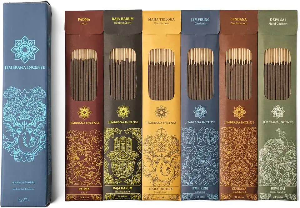 Jembrana Incense Sticks Variety Pack 6 Scents (144 Sticks Total)