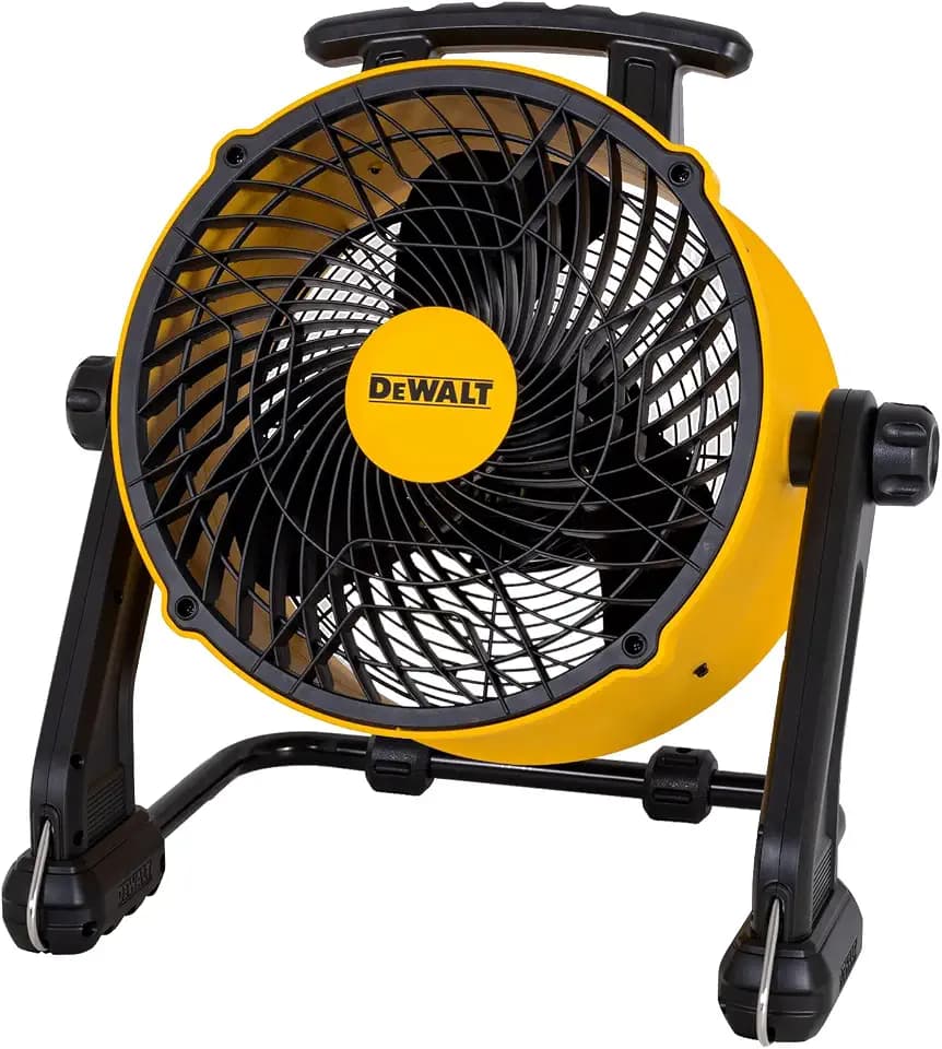 DEWALT 16-Inch High-Velocity Floor Fan, 3-Speed Plug-In Shop Fan, Compact 360° Adjustable Drum Fan for Garage, Workshop, Warehouse and Basement, DXF1616