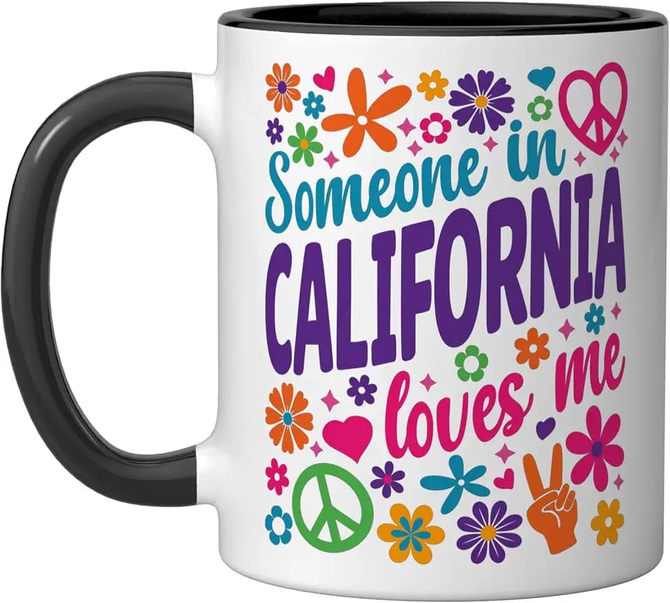 Someone In California Loves Me Ceramic Mug, Black/White, 11oz