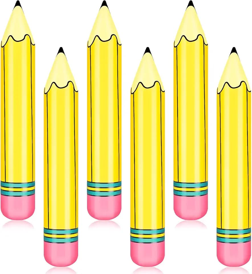 Denylo pro 27 Inch Giant Large Inflatable Pencil Back to School Graduation Decor Hanging Inflatable Pencil Classroom Decoration for Back to School Classroom Garden Room Birthday Party Decorations