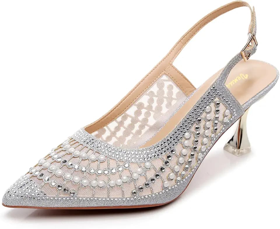 VenusCelia Women's Charming Lady Slingback Pump Shoe