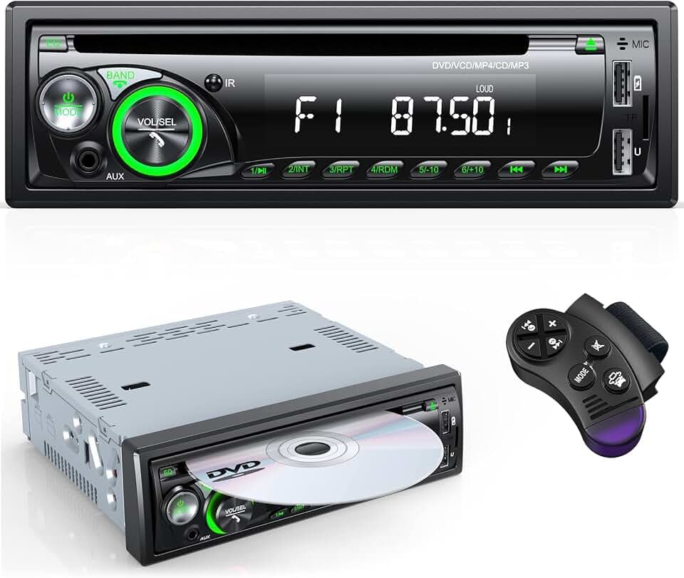 Autoradio Bluetooth mit CD/DVD Player, Wistrue RDS/FM/AM Autoradio 1DIN