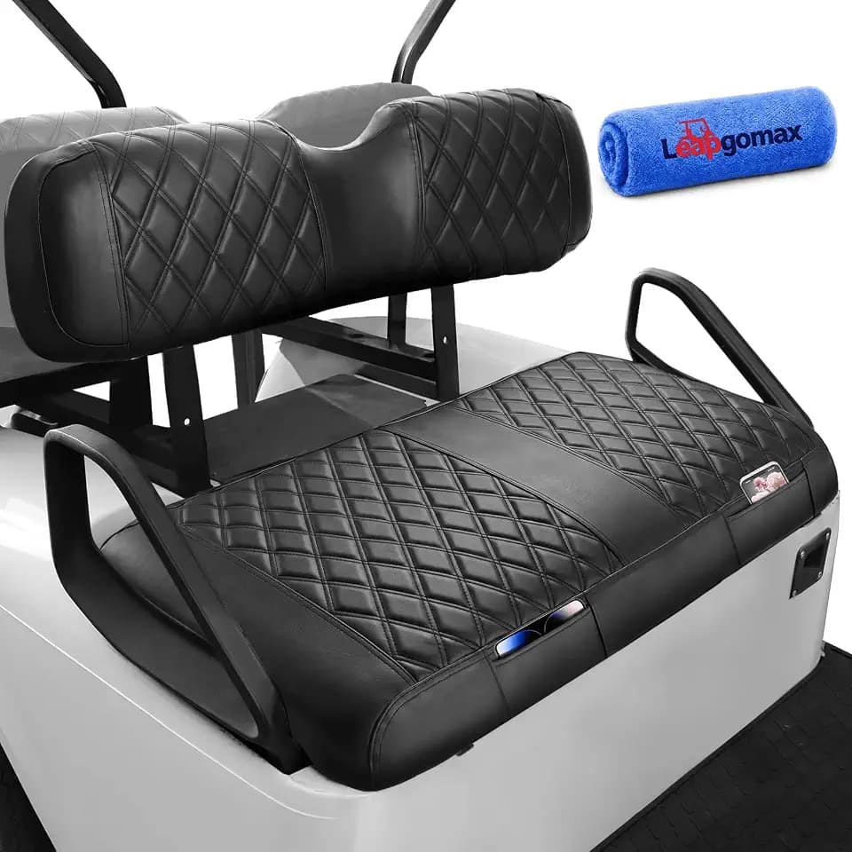 Golf Cart Seat Covers for EZGO TXT RXV Freedom T48 Marine Leather Diamond
