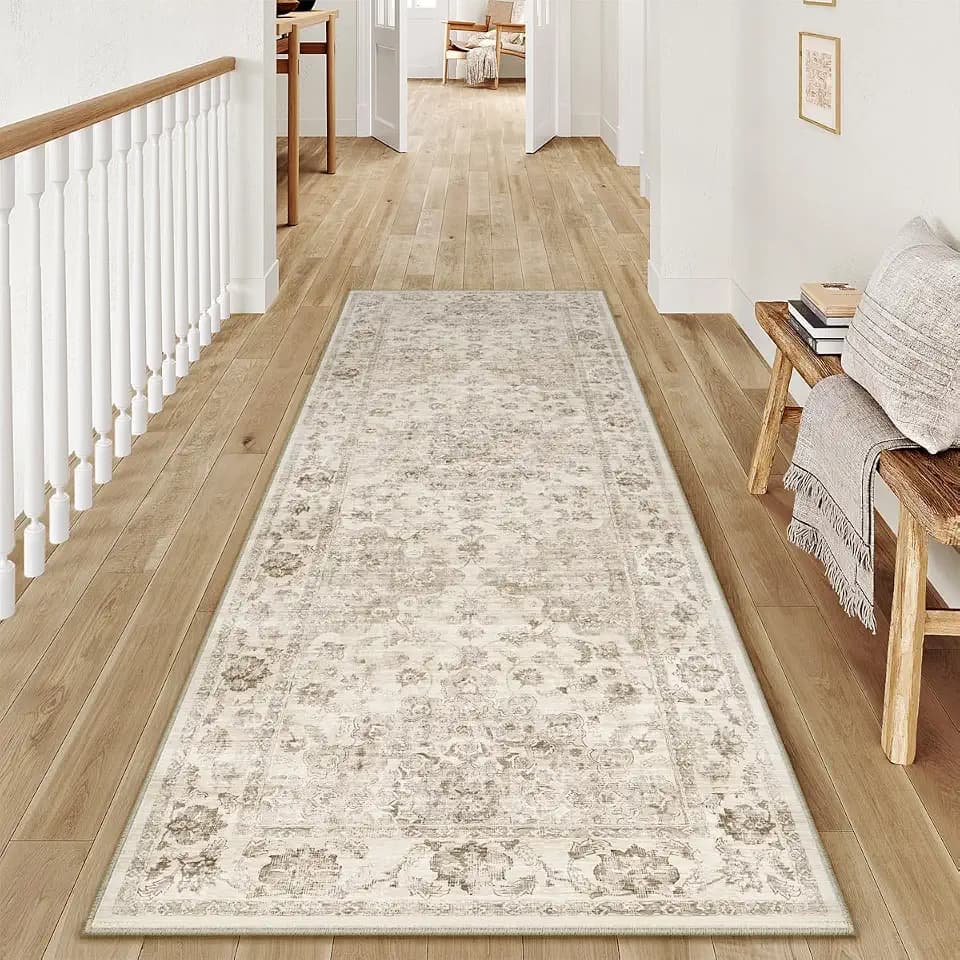 2x6 Beige Neutral Runner Rug