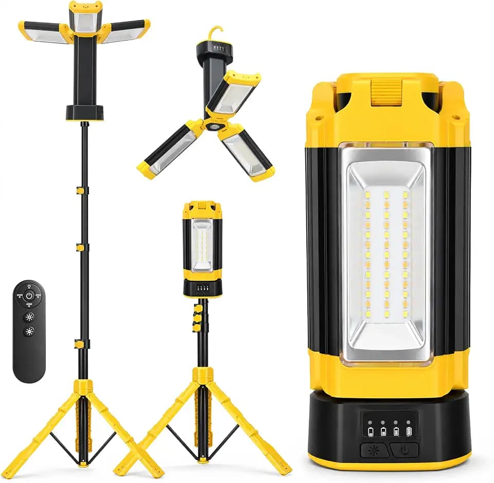 12000mAh Rechargeable Camping Light with Stand 73.2''