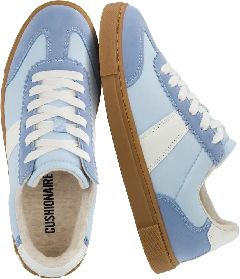 CUSHIONAIRE Balance Womens Sneakers, Casual Tennis Shoes for Women with Memory Foam and Slip Resistant Outsole