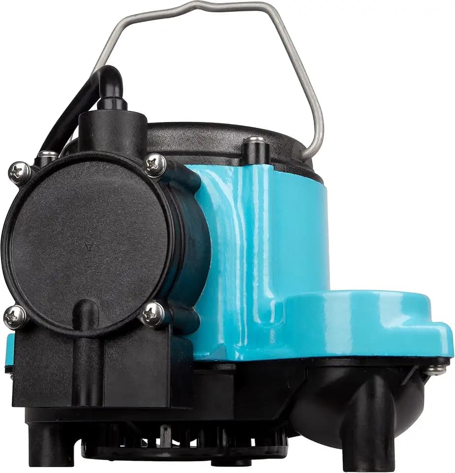 Little Giant 1/3 HP Cast Iron Submersible Sump Pump, Blue