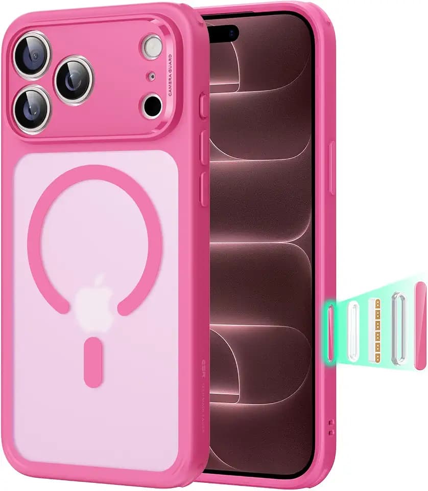 ESR Classic Hybrid for iPhone 18 Pro/17 Pro Case, Frosted Pink