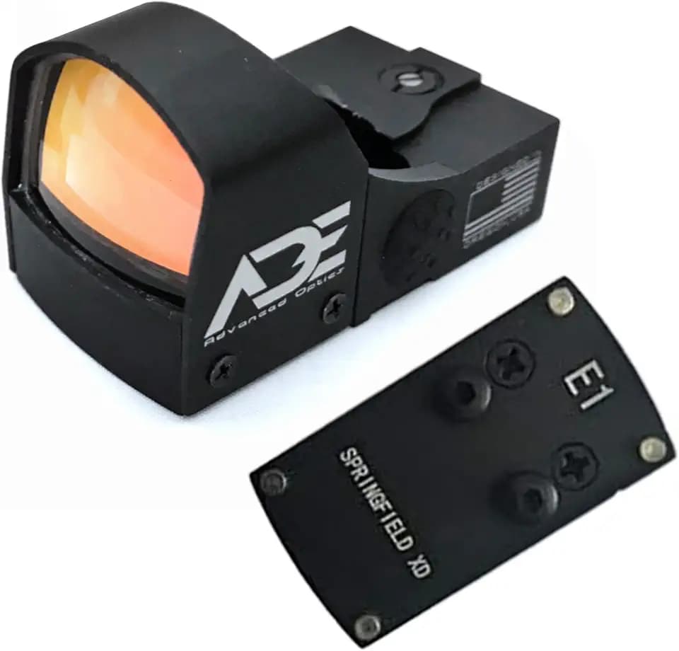 Ade Advanced Optics Compact RD3-009 Motion Awake Red Dot Reflex Sight + Optic Mounting Plate for Springfield XD/XDS/XDM (Non OSP, Non Optic Ready) Pistol