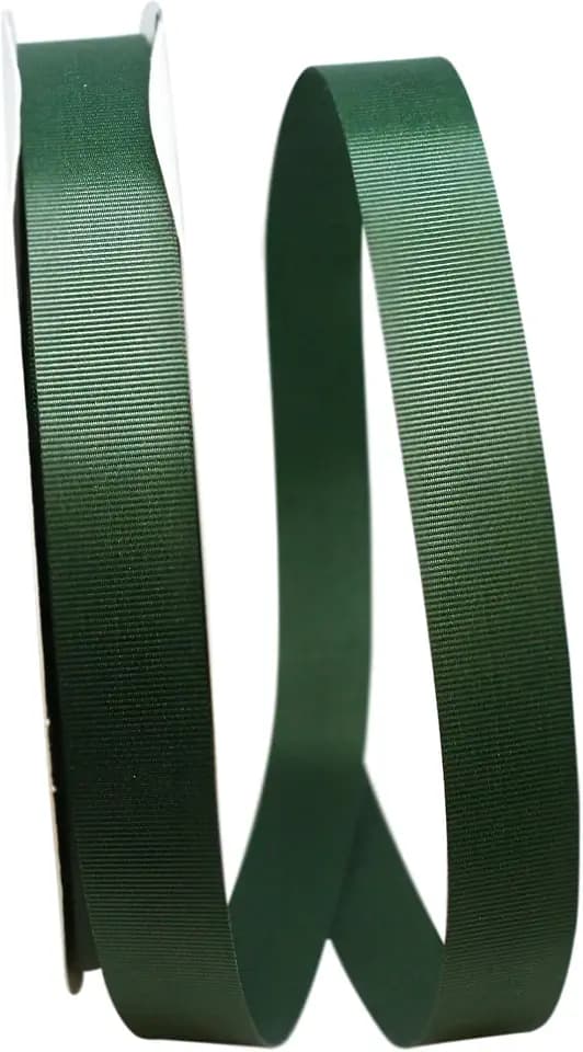 Reliant Ribbon Grosgrain Allure Ribbon, 7/8 Inch X 100 Yards, Forest Green