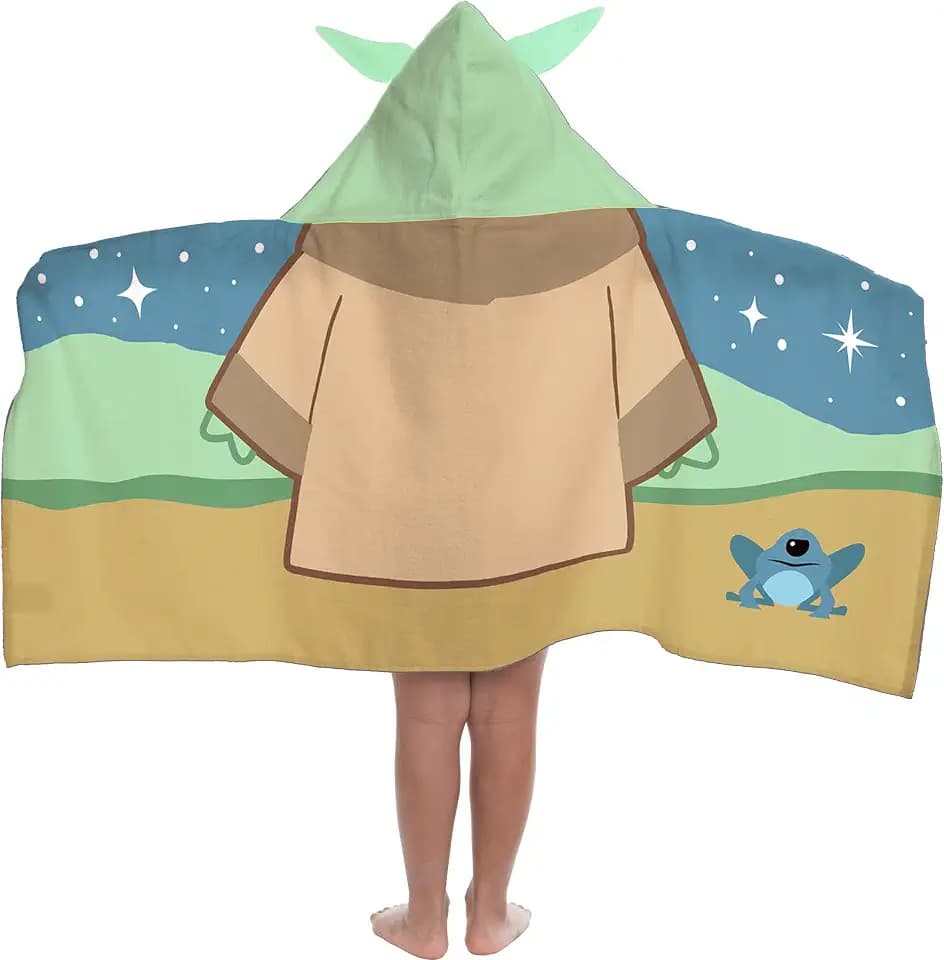 Star Wars Mandalorian Grogu Kids Hooded Towel Costume Bath Wrap, Multi