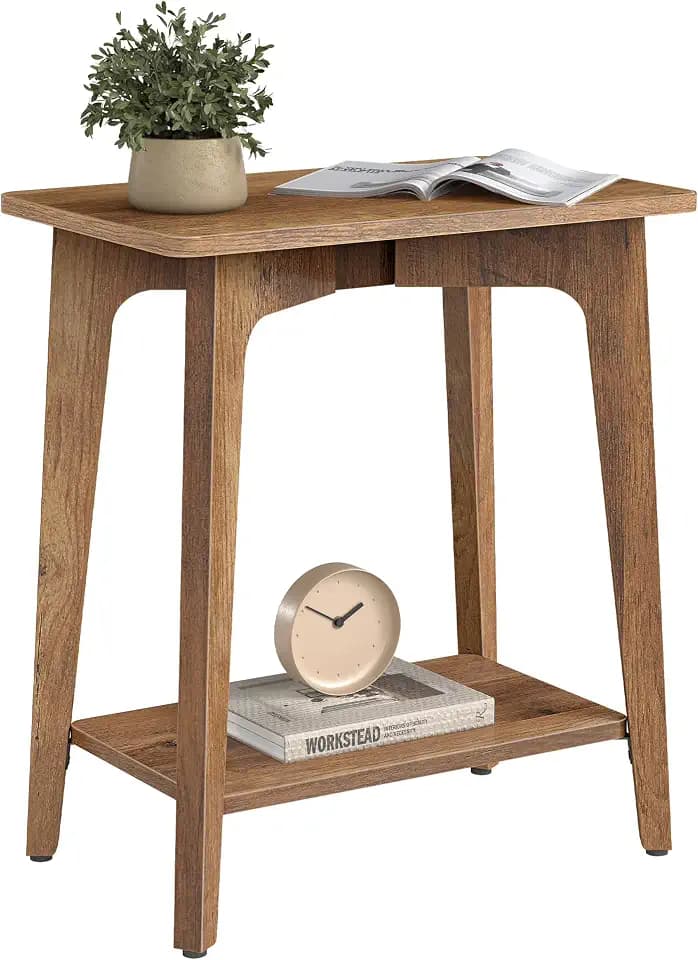 VASAGLE Side Table, 2-Tier Small Rectangular End Table, Nightstand